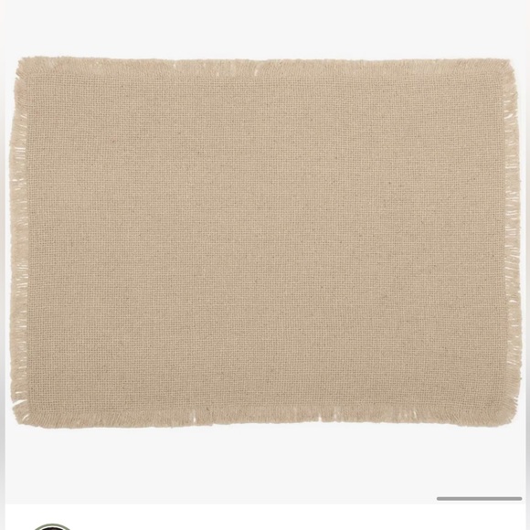 farmhouse Cotton Burlap Placemats -Set of 5 - Picture 2 of 5